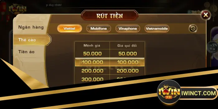 Các bước rút tiền iwin thẻ cào chi tiết Các bước rút tiền iwin thẻ cào chi tiết